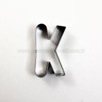 K Harfi Modeli Kurabiye Kalıbı Metal Kopat