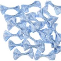 Puantiyeli Saten Fiyonk Mavi