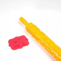 Çiçek Desenli Şeker Hamuru Merdanesi