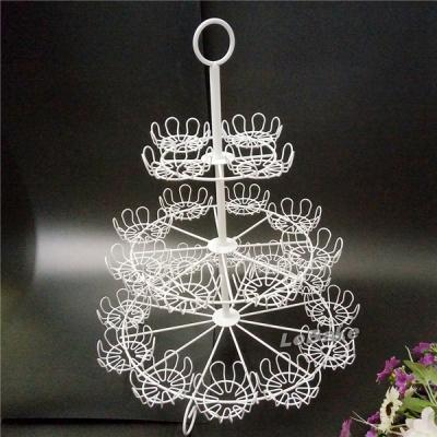 CupCake Standı Metal 24 lü Beyaz